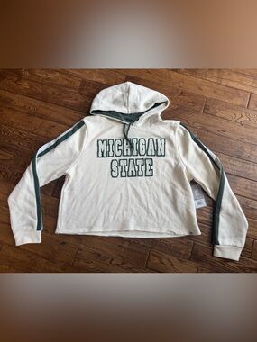 Colosseum Michigan State Spartans Hoodie XL NWT Cream Green